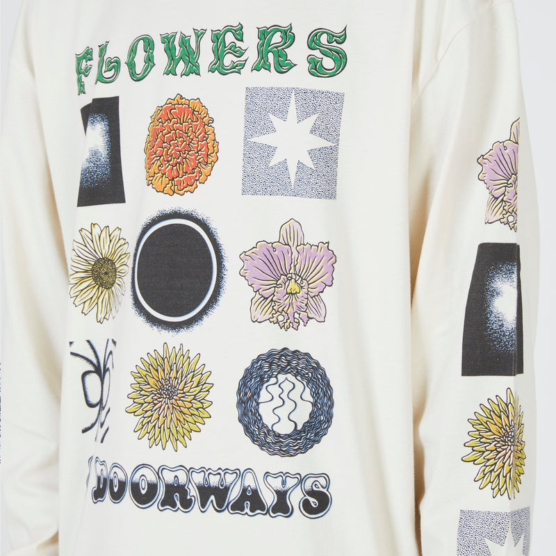 Grateful Longsleeve T-Shirt Flowers & Doorways