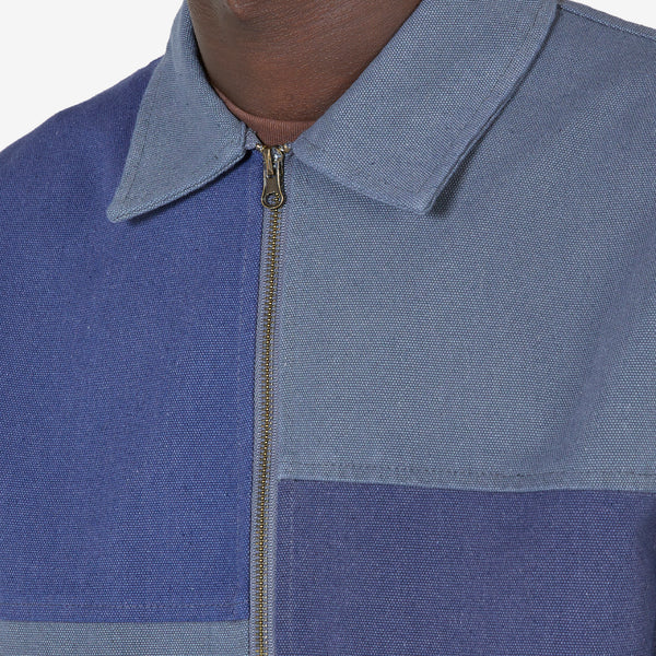 Washed Canvas Patchwork Jacket Washed Navy