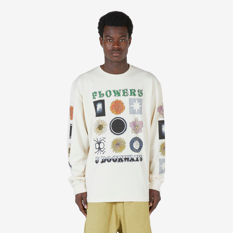 Grateful Longsleeve T-Shirt Flowers & Doorways
