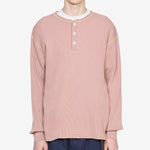 Healthknit Waffle Henley Plum Pigment