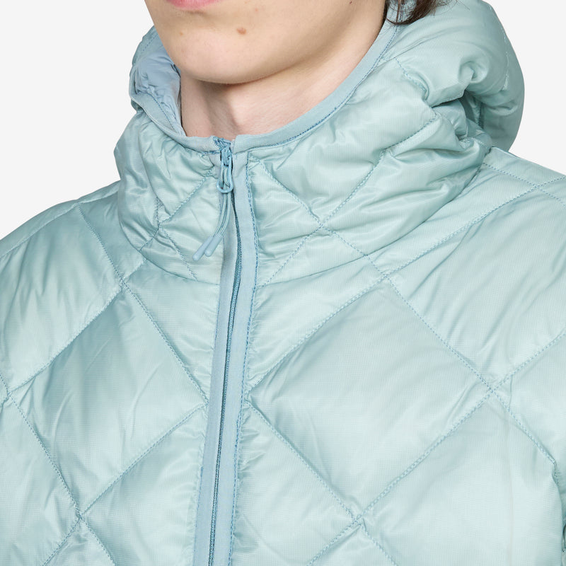 Base Light Down Hooded Jacket Turquoise Jackets
