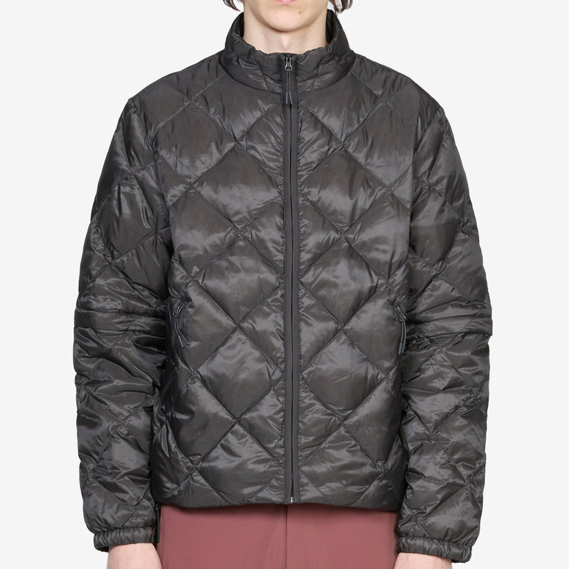 Base Light Down Zip Jacket Charcoal Black Jackets