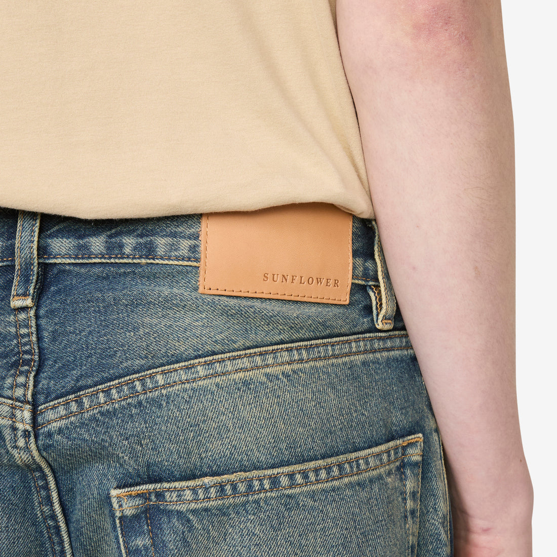 Wide Twist Jeans Dirty Blue Pants