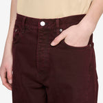 Wide Twist Jeans Dark Wine Dyed