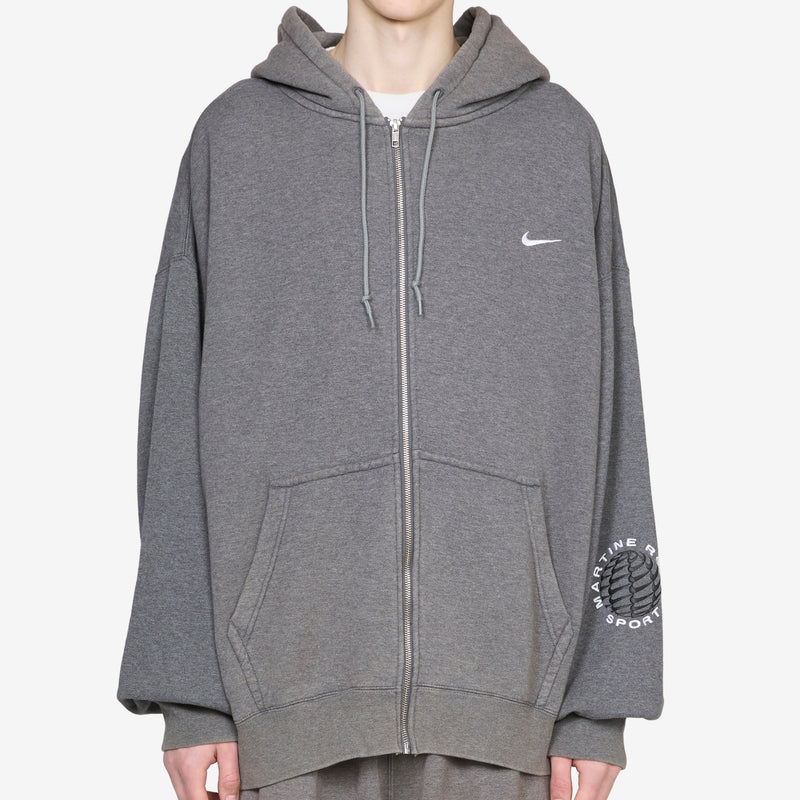 Martine Rose x Full-Zip Hoodie Charcoal Heather | Dark Steel Grey | White Jumpers