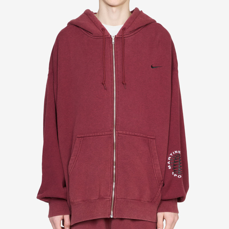 Martine Rose x Full-Zip Hoodie Team Crimson | Heather | White Jumpers