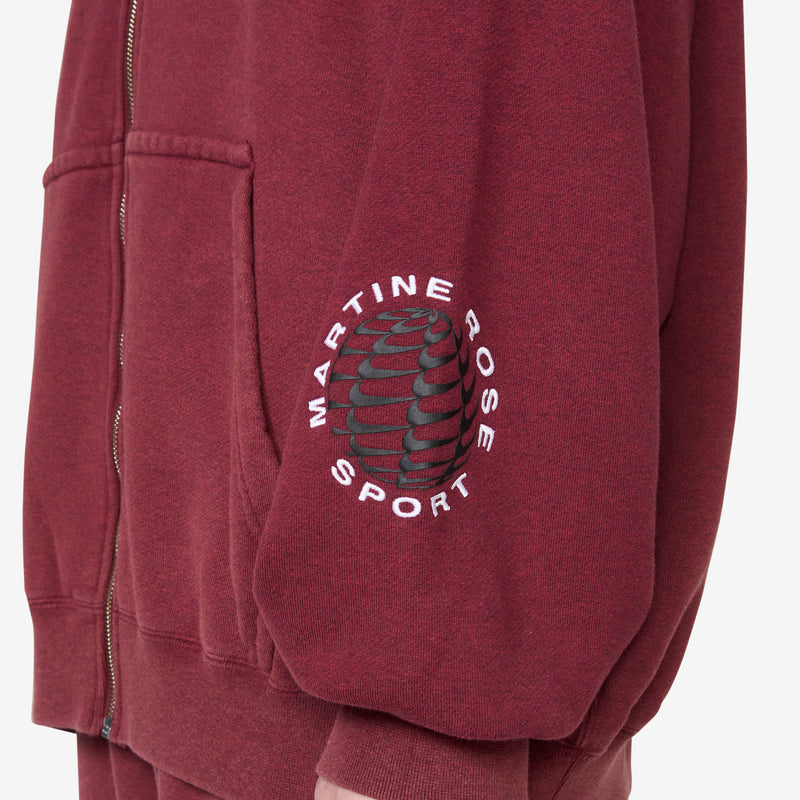 Martine Rose x Full-Zip Hoodie Team Crimson | Heather | White Jumpers