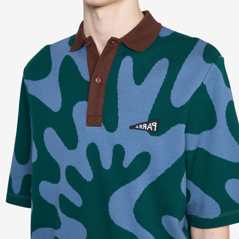 Splashed Polo Shirt Pine Green Shirts