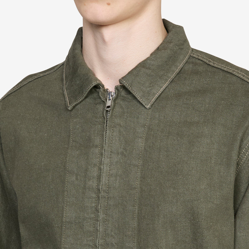 Japanese Slub Denim Jacket Dark Sage Jackets