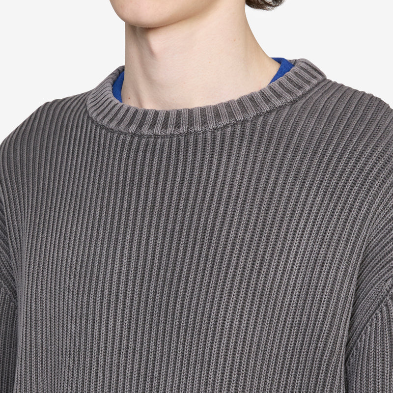 Cotton Knit Sweater Grey Jumpers