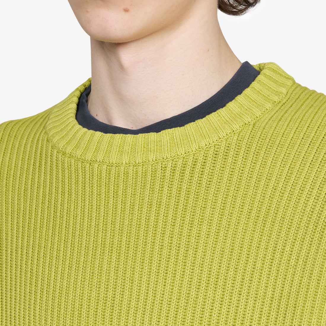Cotton Knit Sweater Mist Green Jumpers
