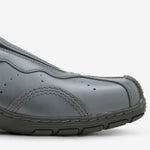 Aurix Slip On Mule Gunmetal Satin Finish Leather