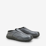 Aurix Slip On Mule Gunmetal Satin Finish Leather
