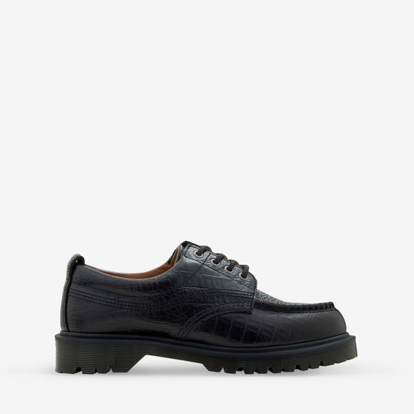Lowell Dark Brown Aniline Croc Emboss Footwear