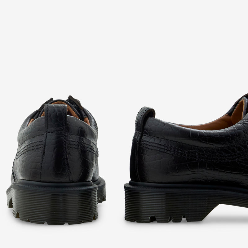 Lowell Dark Brown Aniline Croc Emboss Footwear