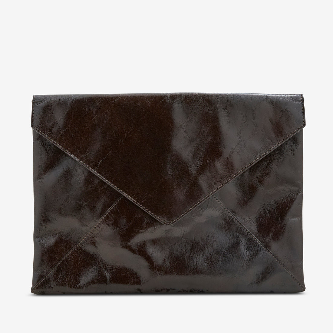 Large Leather Envelope Pouch Dark Grey Bags