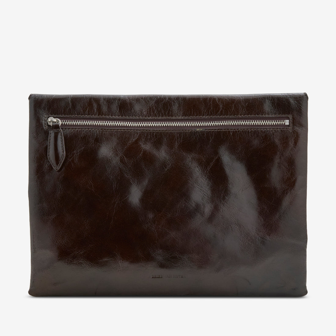 Large Leather Envelope Pouch Dark Grey Bags