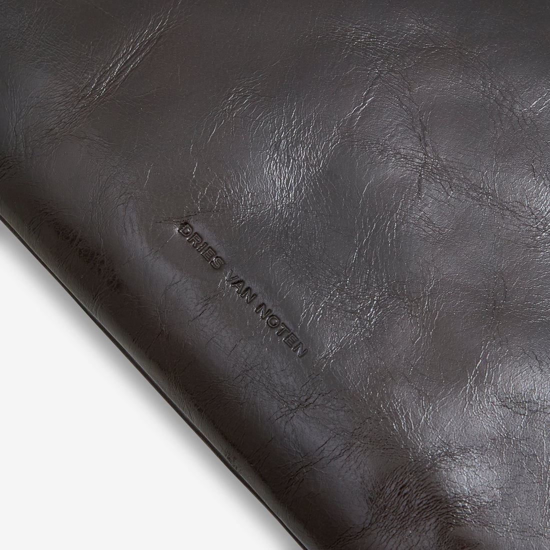 Large Leather Envelope Pouch Dark Grey Bags