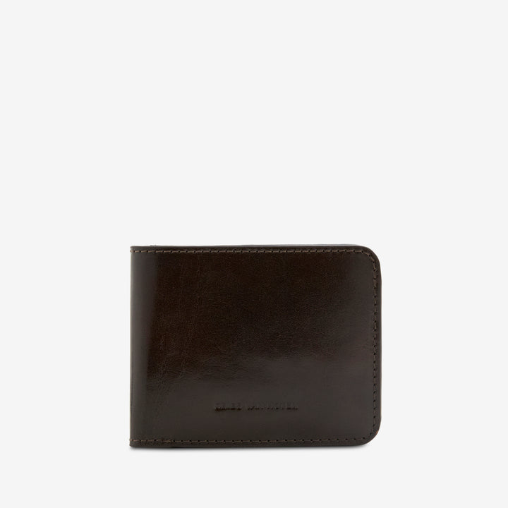 Leather Wallet Dark Grey Front