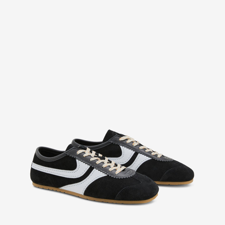 Suede Sneakers Black | White Front