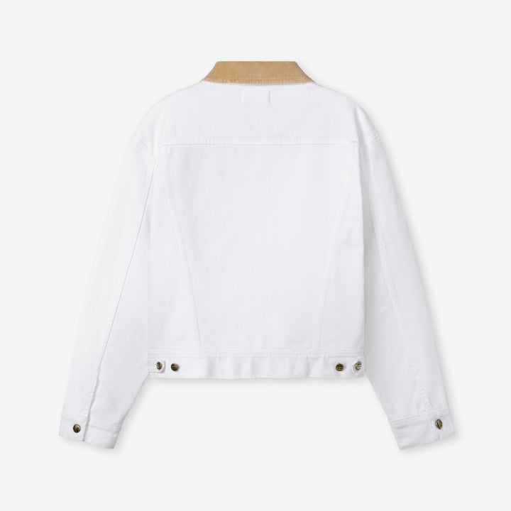 Denim Trucker Jacket Vintage White