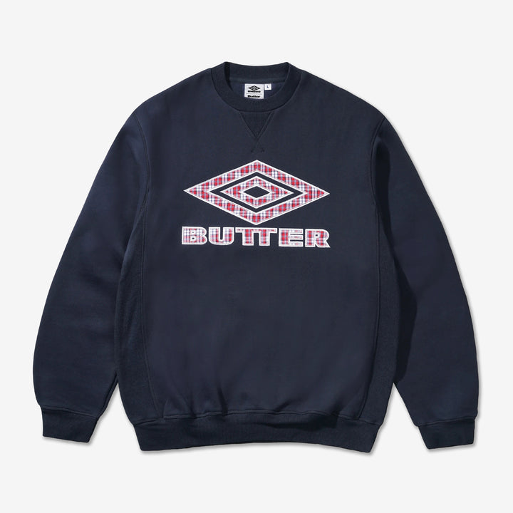 Umbro x Diamond Applique Crewneck Navy Front