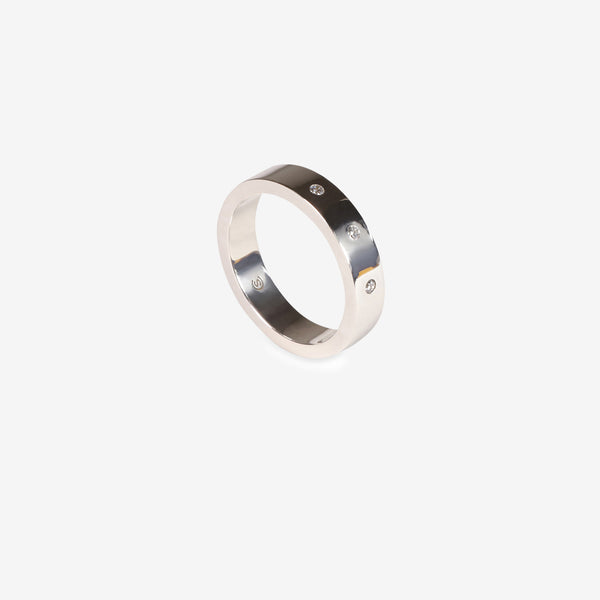 Diamond Band Ring Silver Jewellery