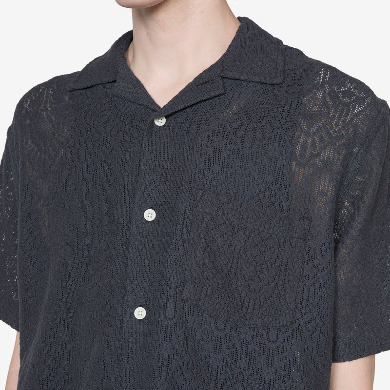 Alhambra Short Sleeve Camp Shirt Black Shirts