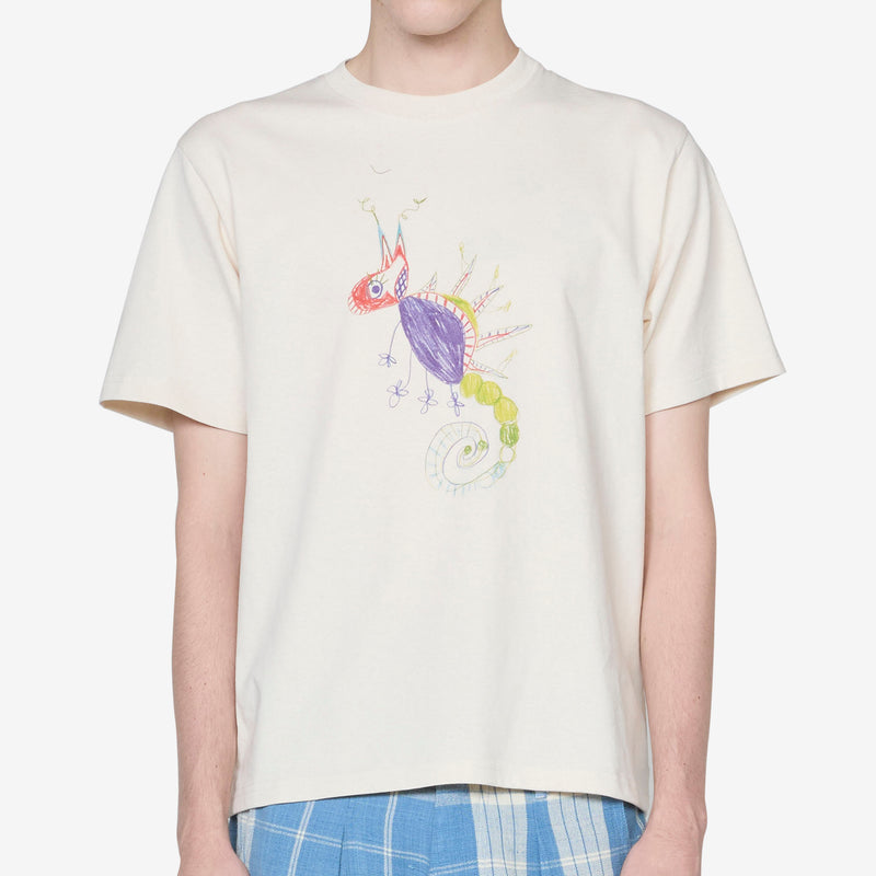 Gentle Short Sleeve T-Shirt Ecru Chameleon