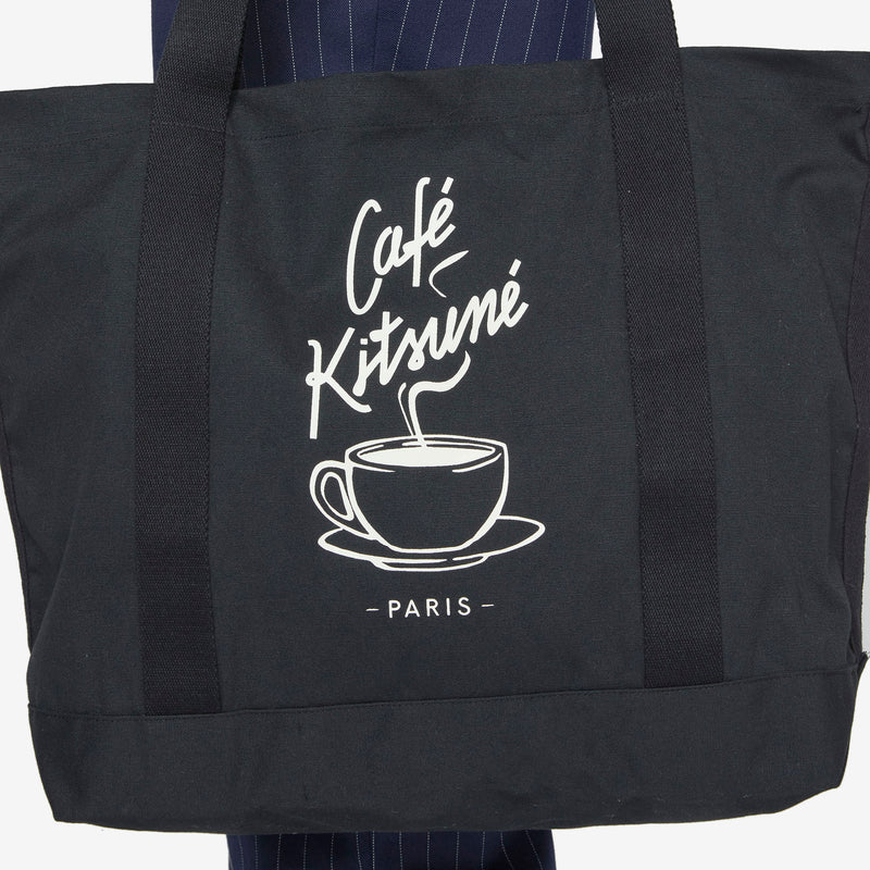 Café Kitsuné Coffee Cup Tote Bag Black Bags