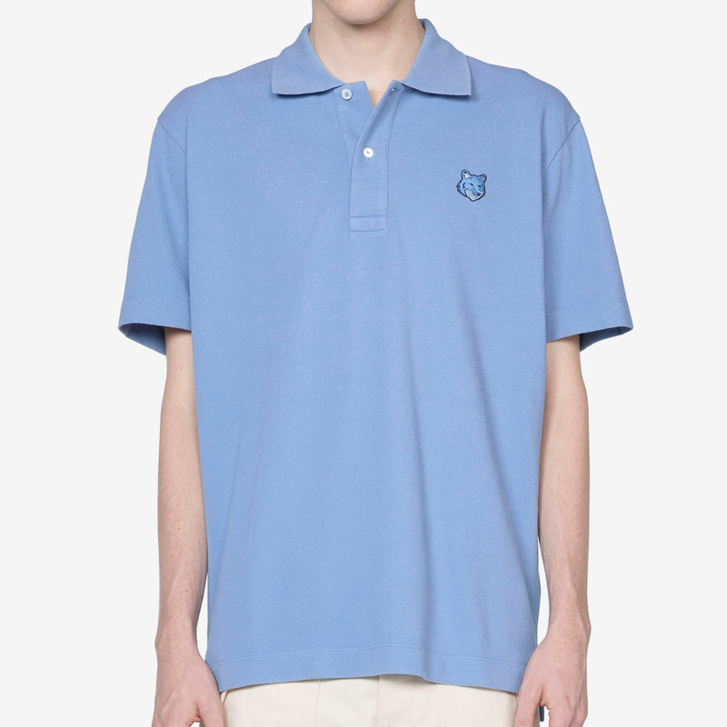 Bold Fox Head Patch Comfort Polo Hampton Blue Shirts