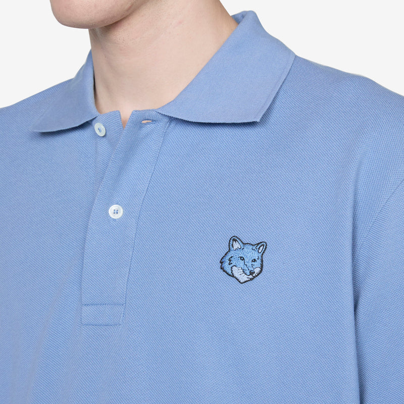 Bold Fox Head Patch Comfort Polo Hampton Blue Shirts