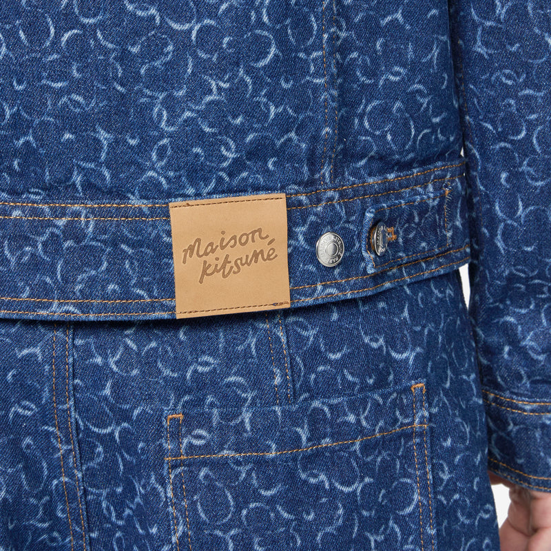 Straight Denim Jacket Laser Print Jackets