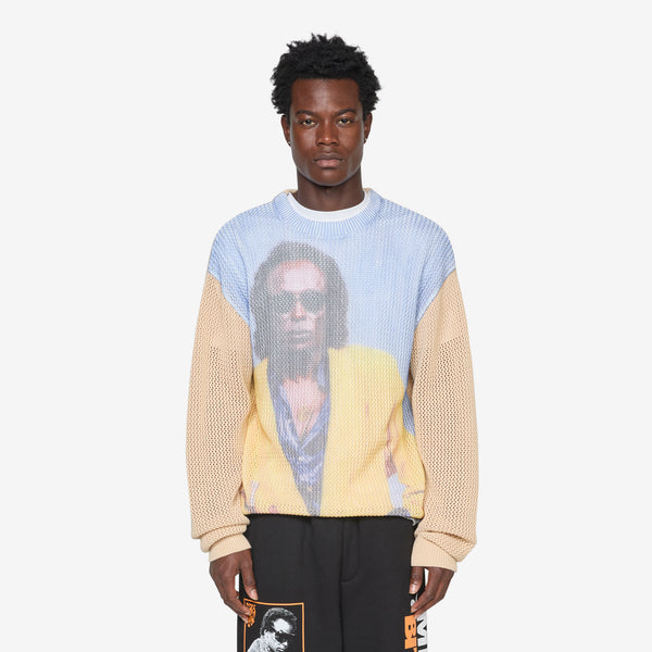 Miles Davis Miles Knit Sweater Cream Jumpers