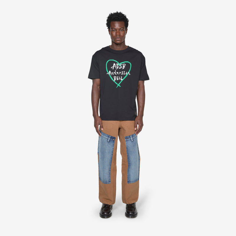 Heart Kelly Logo T-Shirt Black Tees