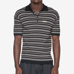 Stripe Polo Sweater Black | Brown