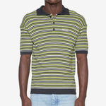 Stripe Polo Sweater Charcoal | Lime