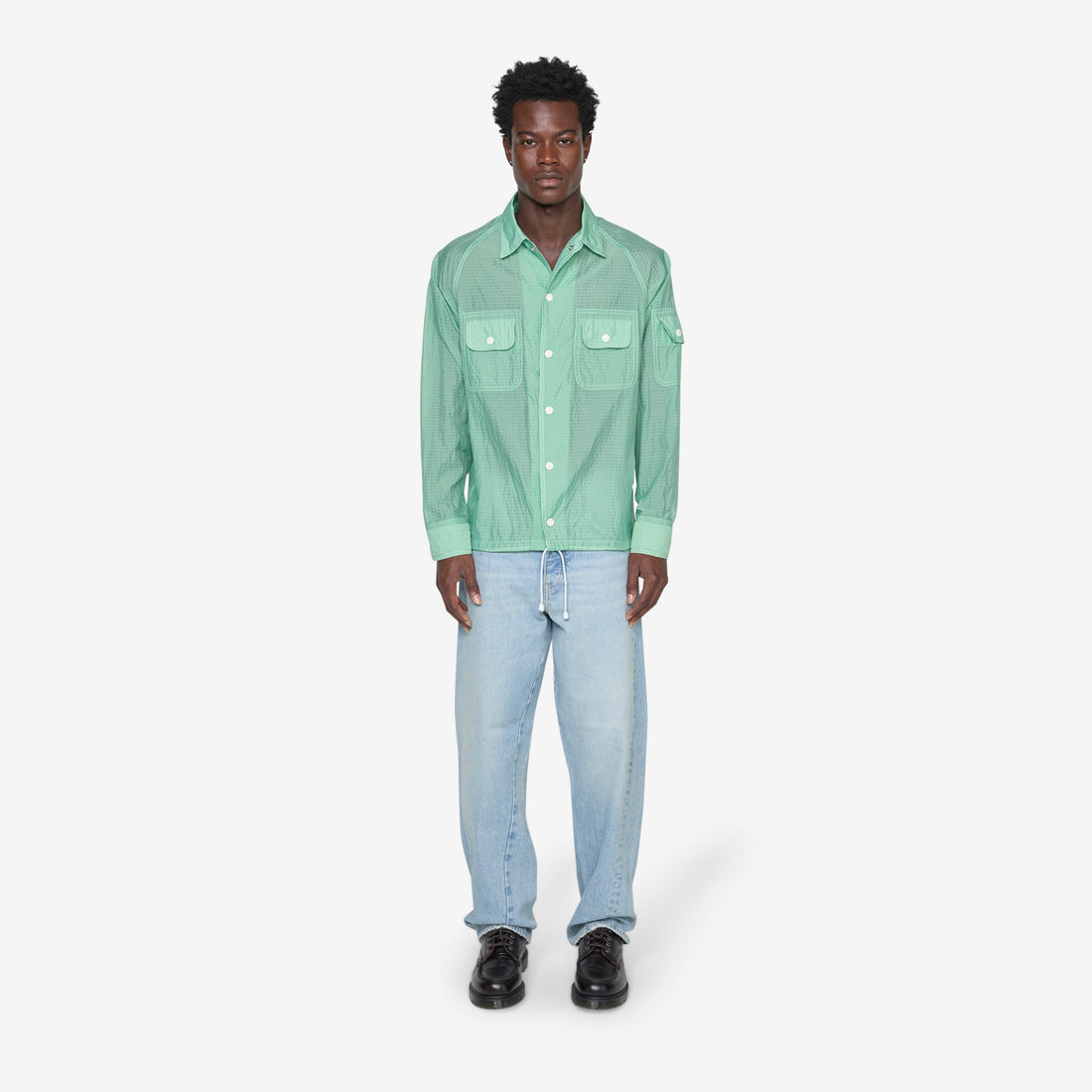 Sports SHT-JAC Bumpy Nylon Mint Green Shirts