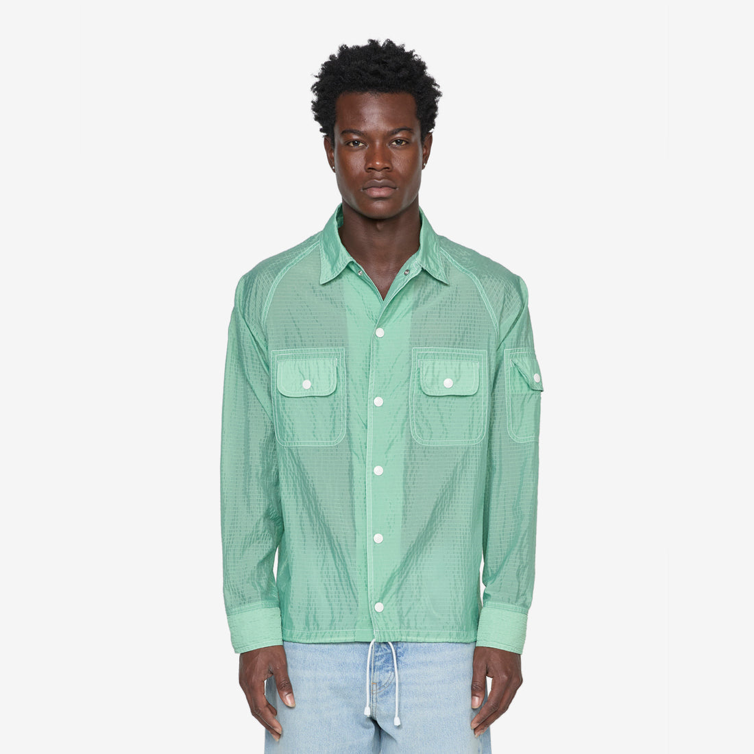 Sports SHT-JAC Bumpy Nylon Mint Green Shirts
