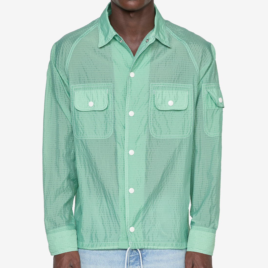 Sports SHT-JAC Bumpy Nylon Mint Green Shirts
