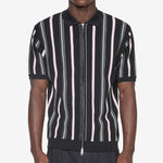 Zip Knit Stripe Black