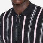 Zip Knit Stripe Black