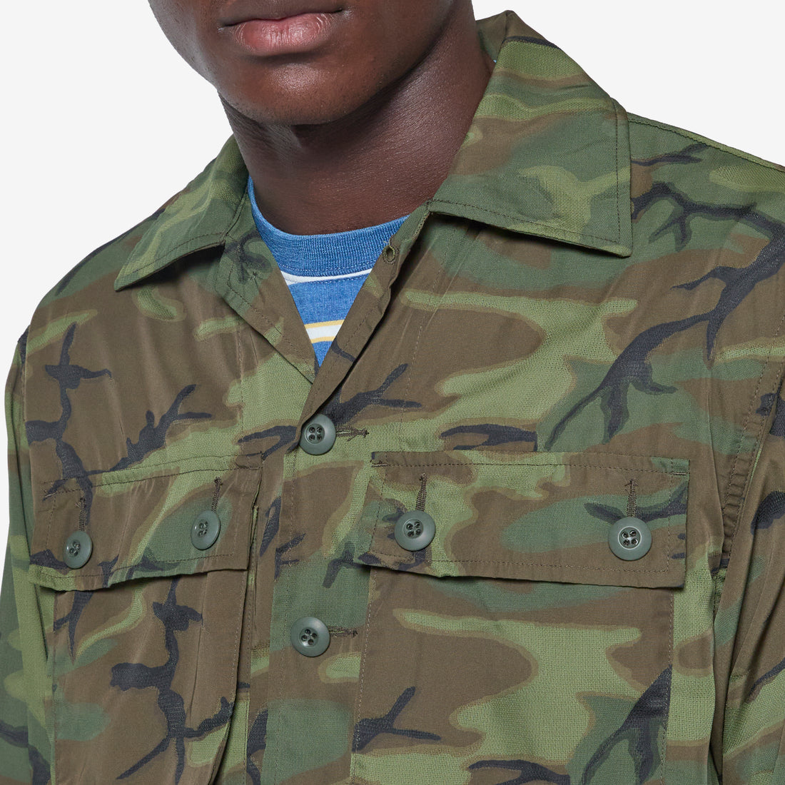 MIL-SHT Mesh Camo Jacquard Mapping Print ERDL Camo Jackets