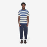 Pocket T-Shirt Stripe Indigo One Wash