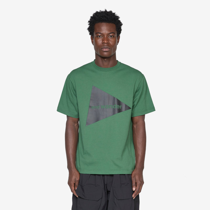 and wander Big Logo T-Shirt Green Tees