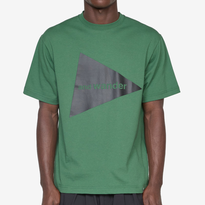 and wander Big Logo T-Shirt Green Tees