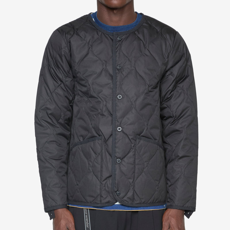 Military Crew Neck Down Jacket Black Jackets