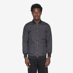 Work W-Zip Ribbed Neck Down Jacket Black