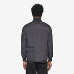 Work W-Zip Ribbed Neck Down Jacket Black