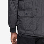 Work W-Zip Ribbed Neck Down Jacket Black